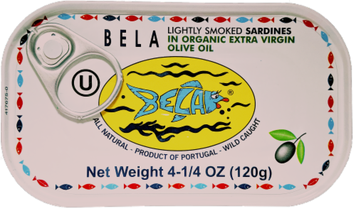 Bela® Lightly Smoked Sardines in Olive Oil Perspective: front