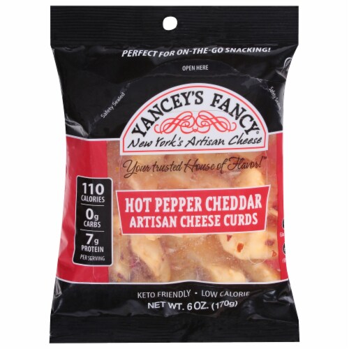 Yancey's Fancy Hot Pepper Cheese Curds Perspective: front