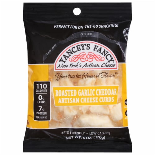 Yancey's Fancy® Garlic Cheese Curds Perspective: front