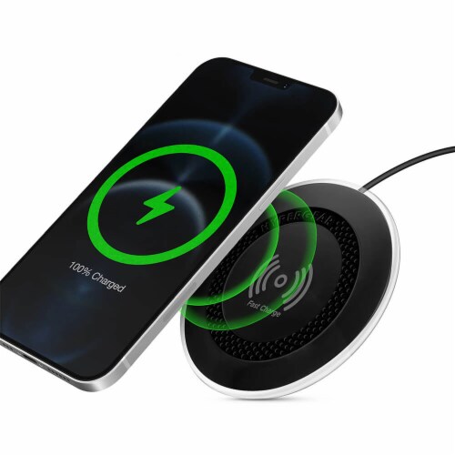 Hypergear 15390 ChargePad Pro 15W Wireless Fast Charger - Black Perspective: front