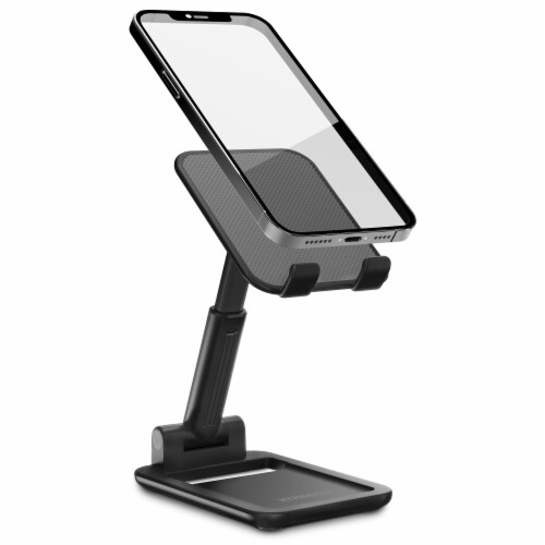 HyperGear Elevate Foldable Desktop Stand Black Perspective: front