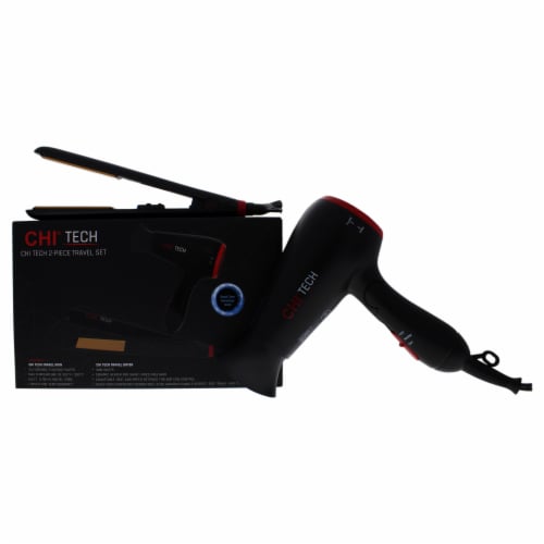 CHI Chi Tech Travel Set 1400 Watts Hair Dryer 0.75 Inch Hairstyling Flat Iron Bag 2 Pc 2 Pc Fry s Food Stores