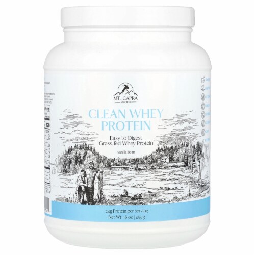 Mt. Capra Clean Whey Protein Vanilla Bean - 16 oz (453 g) Perspective: front