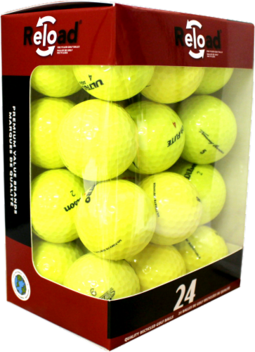 Reload Recycled Optic Golf Balls - 24 Pack - Yellow Perspective: front