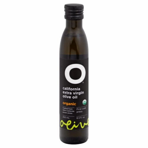 O® Olive Oil Organic California Extra Virgin Olive Oil Perspective: front