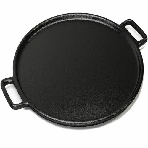 Home-Complete 14 in. Cast Iron Pizza Pan Perspective: front