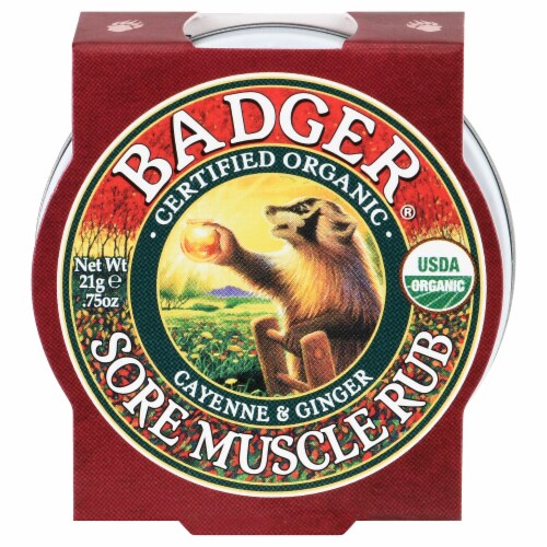 Badger® Organic Cayenne and Ginger Sore Muscle Rub Perspective: front