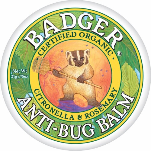 Badger Organic Anti Bug Balm Citronella and Rosemary Perspective: front