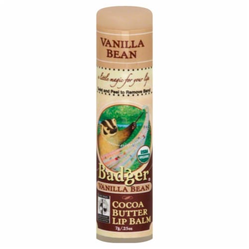 Badgrr Vanilla Bean Lip Balm Perspective: front