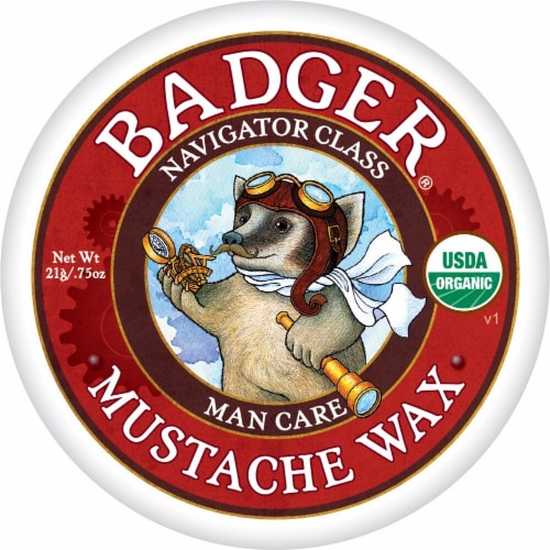 Badger® Navigator Class Man Care Mustache Wax Perspective: front