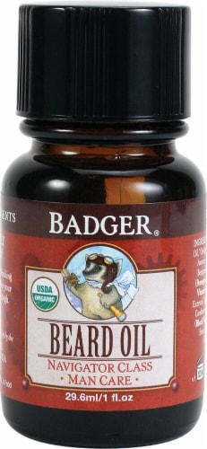 Badger  Man Care Organic Beard Oil Perspective: front