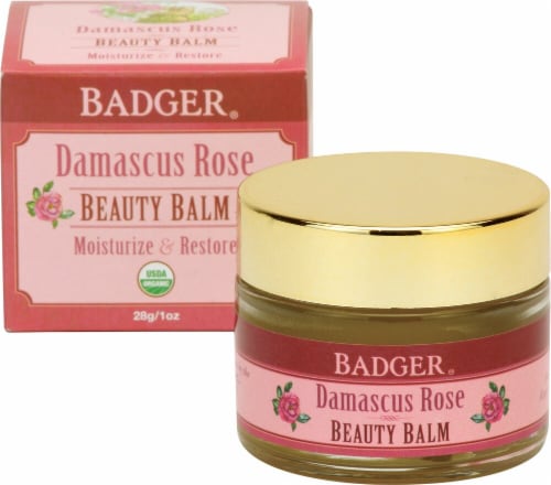 Badger Damascus Rose Organic Beauty Balm Perspective: front