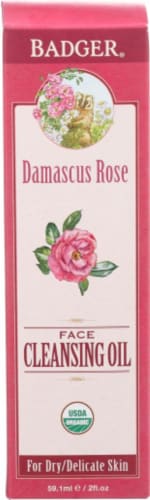 Badger Damascus Rose Face Cleanisng Oil Perspective: front