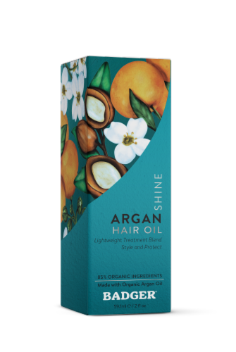 Badger® Argan Botanical Hair Oil - For Dry & Damaged Hair Perspective: front