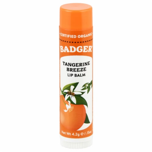 Badger Tangerine Breeze Lip Balm Perspective: front