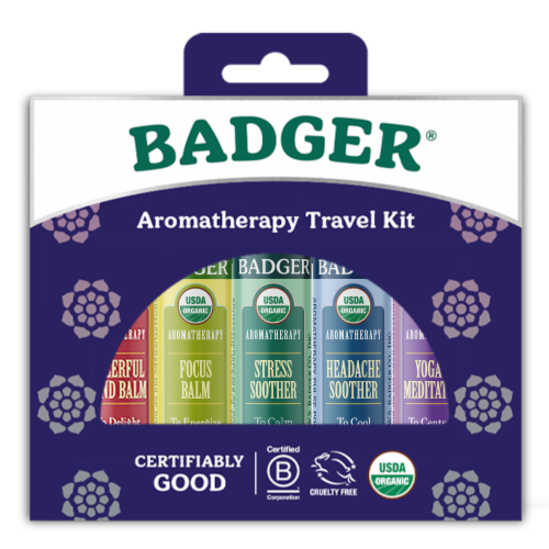 Badger® Aromatherapy Travel Kit Perspective: front