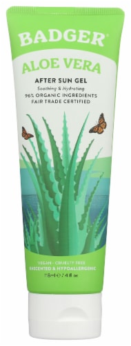 Badger Unscented Fair Trade Certified Aloe Vera Gel Perspective: front