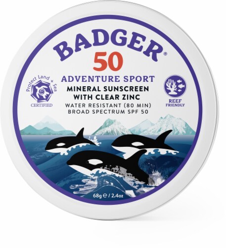 Badger® Adventure Sport Mineral Sunscreen SPF 50 Perspective: front