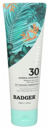 Badger® Daily Mineral Sunscreen SPF 30 Ultra-Sheer Finish Perspective: front