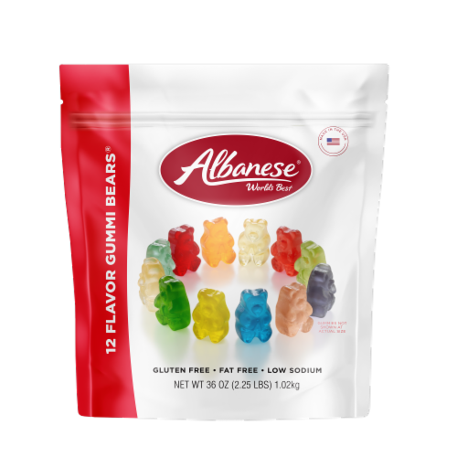 Albanese® 12 Flavor Gummi Bears® Candy Perspective: front