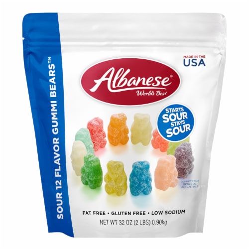 Albanese® Fat Free and Gluten Free Sour Flavor Gummi Bears, 32 oz Kroger