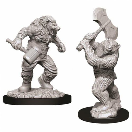 WizKids WZK73715 Dungeons & Dragons Nolzurs Marvelous Wereboar & Werebear W9 Miniature Perspective: front