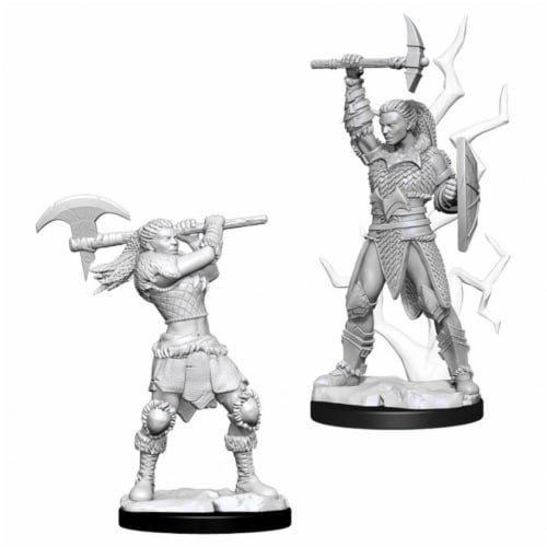 WizKids WZK73834 Dungeons & Dragons Nolzurs Marvelous-Female Goliath Barbarian W10 Miniature Perspective: front