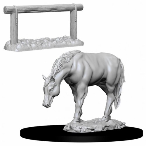 WizKids WZK73862 Deep Cuts-Horse & Hitch W10 Miniature Perspective: front