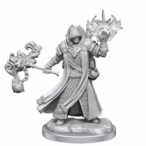 WizKids WZK75071 Male Dungeons & Dragons Frameworks Wave 1 Human Cleric Miniatures Perspective: front