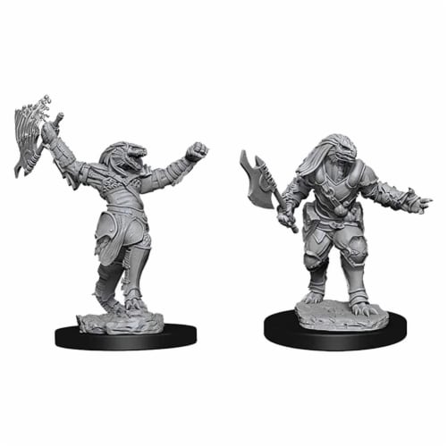 WizKids WZK90001 Dungeons & Dragons Nolzurs Marvelous Unpainted Female Dragonborn Fighter W11 Perspective: front