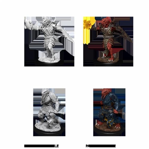 WizKids WZK90002 Dungeons & Dragons Nolzurs Marvelous Miniatures - Male Dragonborn Paladin W1 Perspective: front