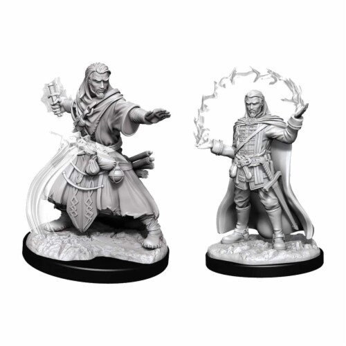 WizKids WZK90011 Dungeons & Dragons Nolzurs Marvelous Unpainted Male Human Wizard W11 Miniatu Perspective: front