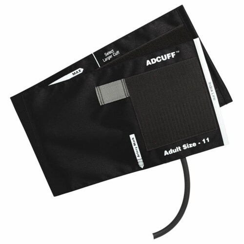 Adcuff Adult Cuff Arm Reusable Blood Pressure Cuff 845-11ABK-1 Black 1 Each Perspective: front
