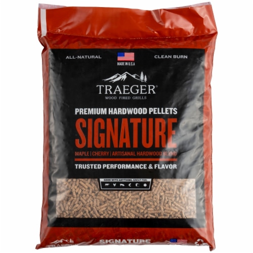 Traeger® Wood Fired Grills Premium Hardwood Pellets - Singnature Perspective: front