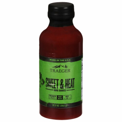 Traeger Wood Fire Grills Sweet & Heat Barbeque Sauce Perspective: front