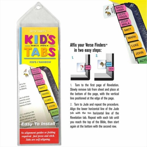 G T Luscombe 125852 Bible Tab Verse Finders Horizontal Thin Pack Kids Tab Perspective: front