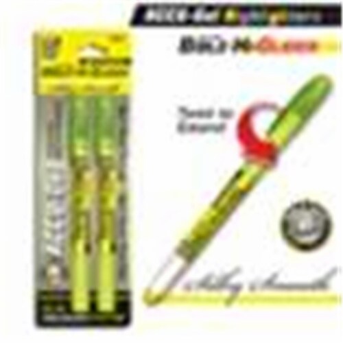 G T Luscombe 121329 Highlighter-Accu-Gel Hi-Glider&#44;Yellow Perspective: front
