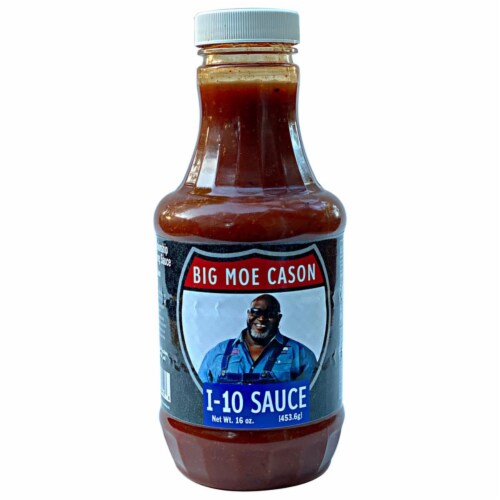 Moe Cason Barbecue 8068331 16 oz Cason I-10 Sauce Spicy & Sweet BBQ Sauce Perspective: front