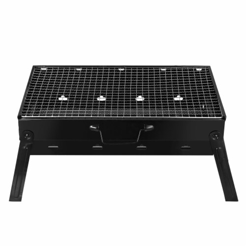 Portable BBQ Grill Foldable Charcoal Grill Lightweight Smoker Grill Perspective: front