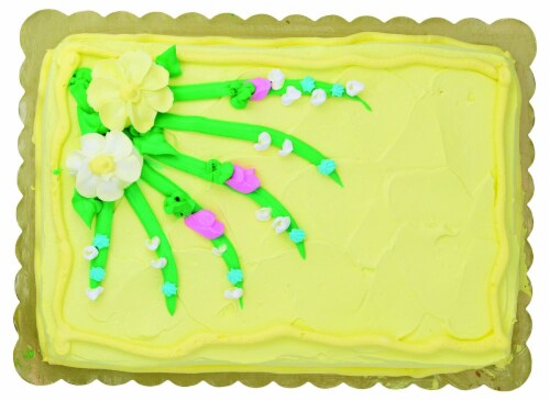 Flower Wave White Cake with Whipped Icing Perspective: front