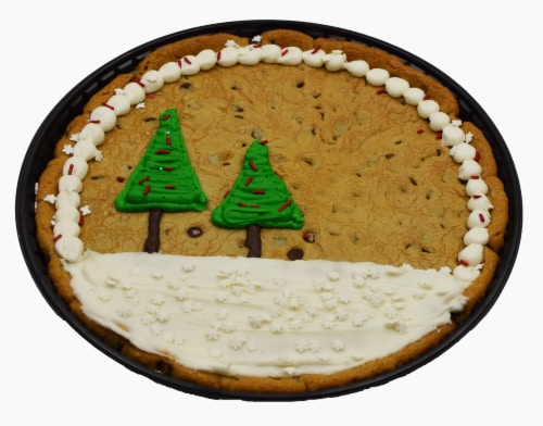 Evergreen Tree Colossal Chocolate Chip Cookie Perspective: front