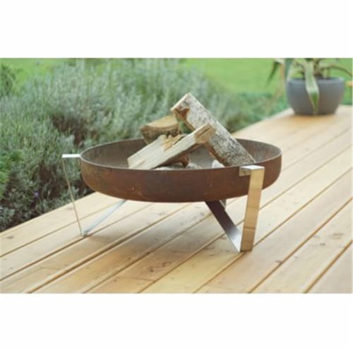 Curonian 630Agila Solid Steel Wood Burning Fire - Pit Agila Perspective: front