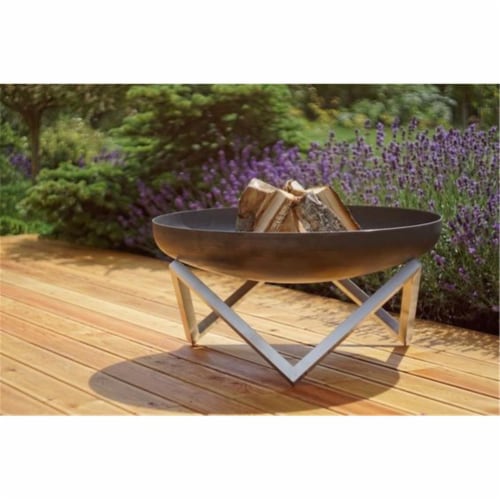 Curonian Z790Memel Solid Steel Burning Fire Memel - Large Perspective: front