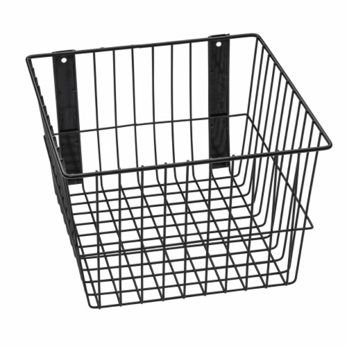 Rack Em Racks 9089B Universal Wire Basket, Black 24 x 6 x 8 in., 1