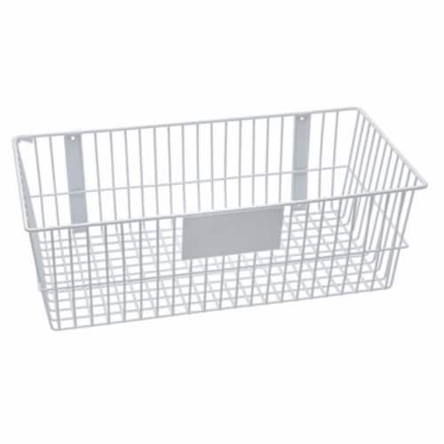 RACKEM RACKS 9192-W 24 x 12 x 8 in. Wire Basket - White Perspective: front