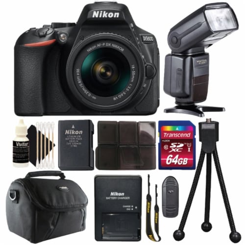 Nikon D5600 Dslr Camera With 18-55mm Lens, Speedlight Flash And