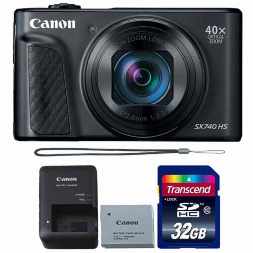 Canon Powershot Sx740 Hs Digital Camera (black) + 32gb Memory Card, 1