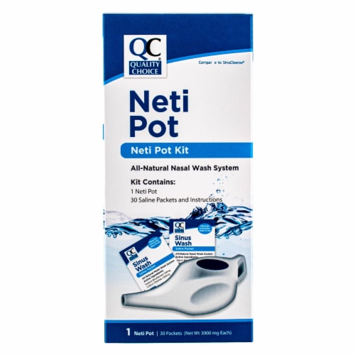 Quality Choice Neti Pot Nasal Rinse Kit, 30 Ct, 1 - Kroger