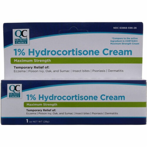 Quality Choice Maximum Strength Hydrocortisone Cream, 1 oz Perspective: front