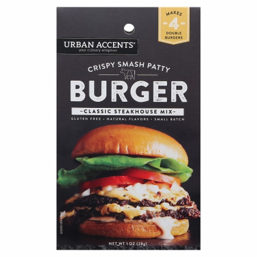 Urban Accents® Crispy Smash Patty Classic Steakhouse Burger Seasoning Perspective: front